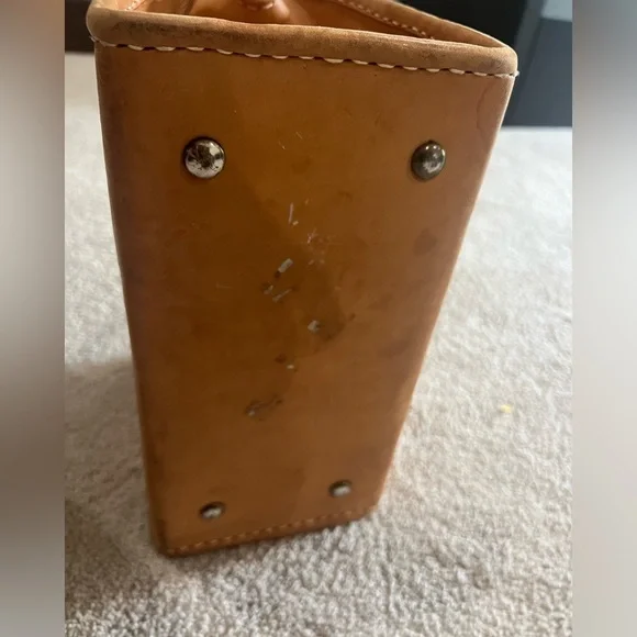 🪸 VINTAGE MR Canoa Industria Argentina Hand Tooled Leather Purse Suitcase Doc… - Picture 10 of 12